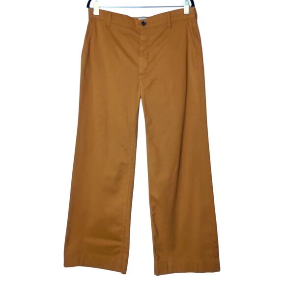 J. Crew Pants - J. Crew Full Length Wide Leg Chino Trousers Camel Brown High Rise 30 Preppy